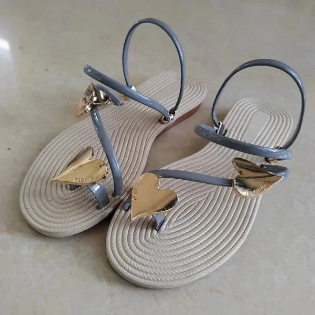 Valentina Heart-Charm Flat