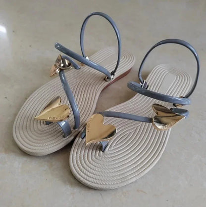 Valentina Heart-Charm Flat