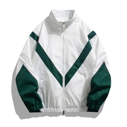 Geometric Colorblock Windbreaker