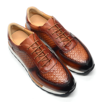 Intrecciato Genuine Leather Sneakers