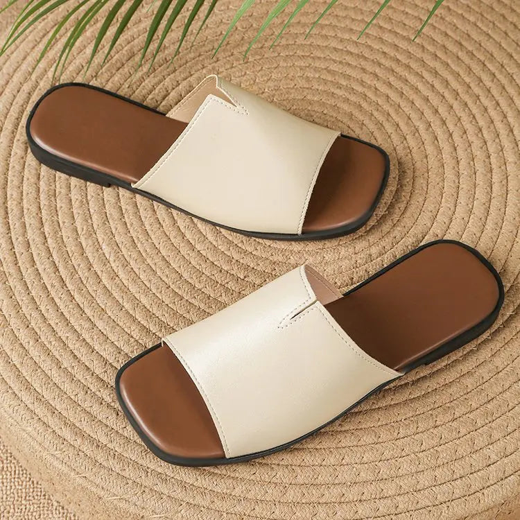 Isola Padded Leather Flat Slide