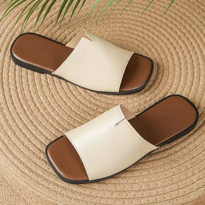 Isola Padded Leather Flat Slide