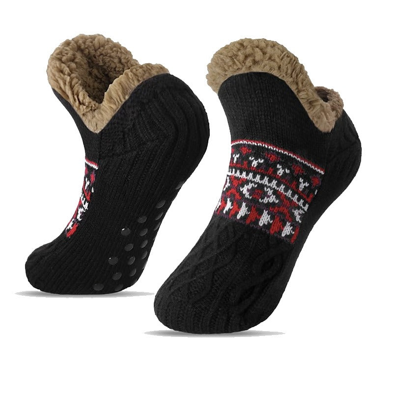 Fair Isle Fleece Slipper Sock