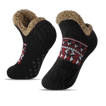 Fair Isle Fleece Slipper Sock