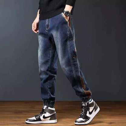 Kessler Contrast-Panel Denim Jogger