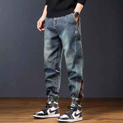 Kessler Contrast-Panel Denim Jogger