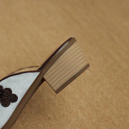 Embroidered Flower Mule