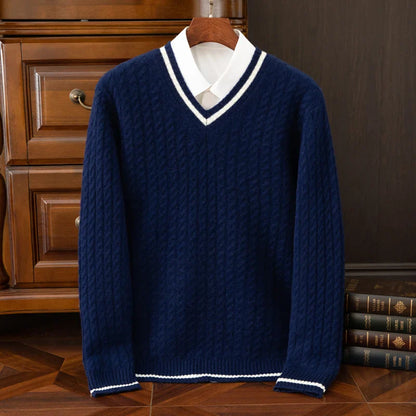 Heritage Varsity Cashmere Pullover