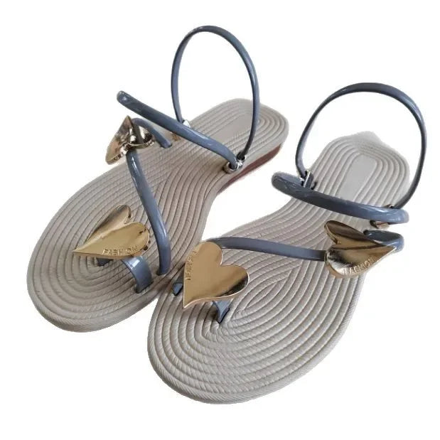 Valentina Heart-Charm Flat
