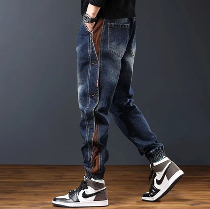 Kessler Contrast-Panel Denim Jogger