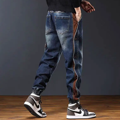Kessler Contrast-Panel Denim Jogger