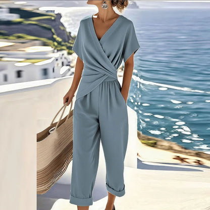 Santorini Wrap-Front Jumpsuit