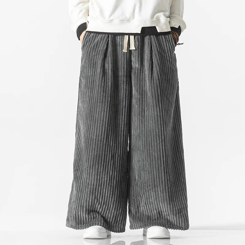Wide-Leg Corduroy Pants
