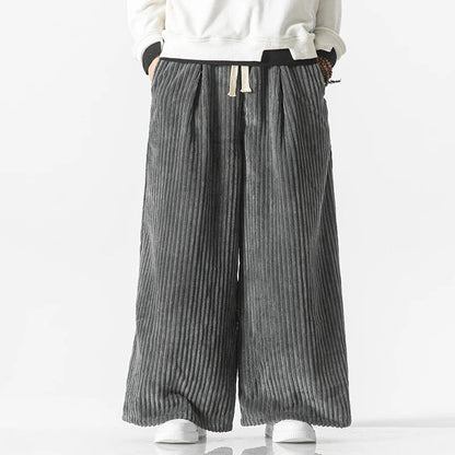 Wide-Leg Corduroy Pants