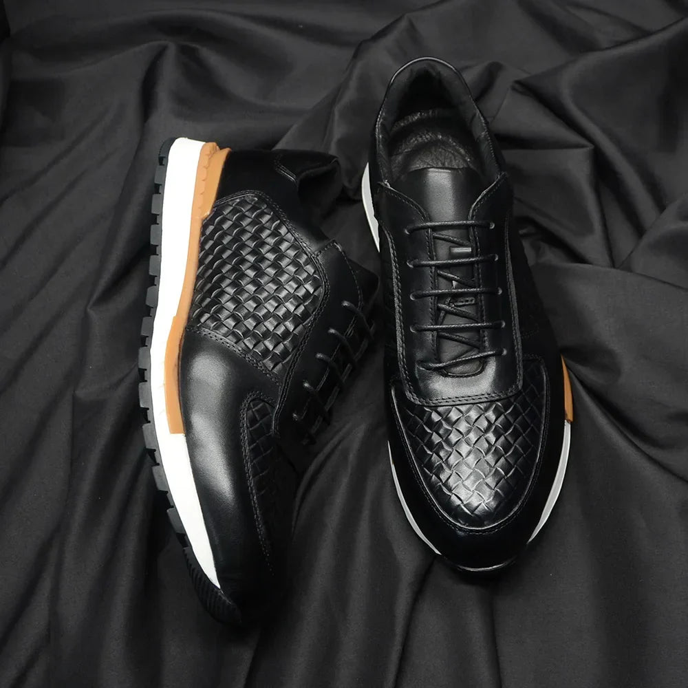 Intrecciato Genuine Leather Sneakers
