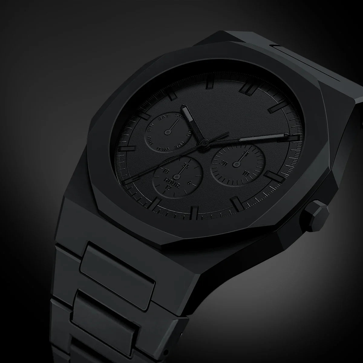 Monochrome Integrated Bracelet Watch