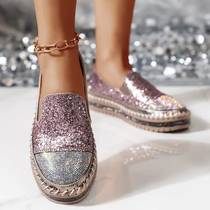 Ruby Sequin Crystal-Sole Statement Sneaker