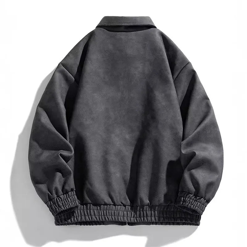 Vintage-Washed Suede Jacket