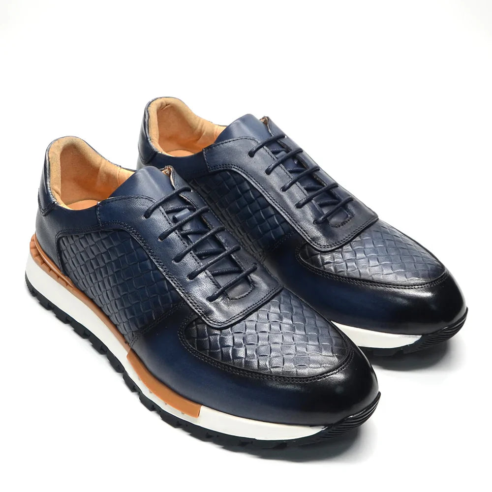 Intrecciato Genuine Leather Sneakers
