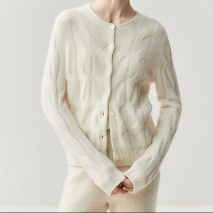 Marina Textured Cashmere Cardigan