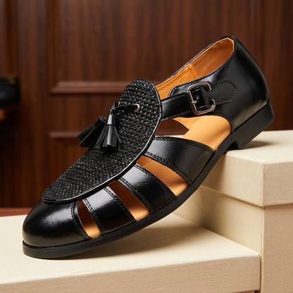 Positano Woven Tassel Sandals