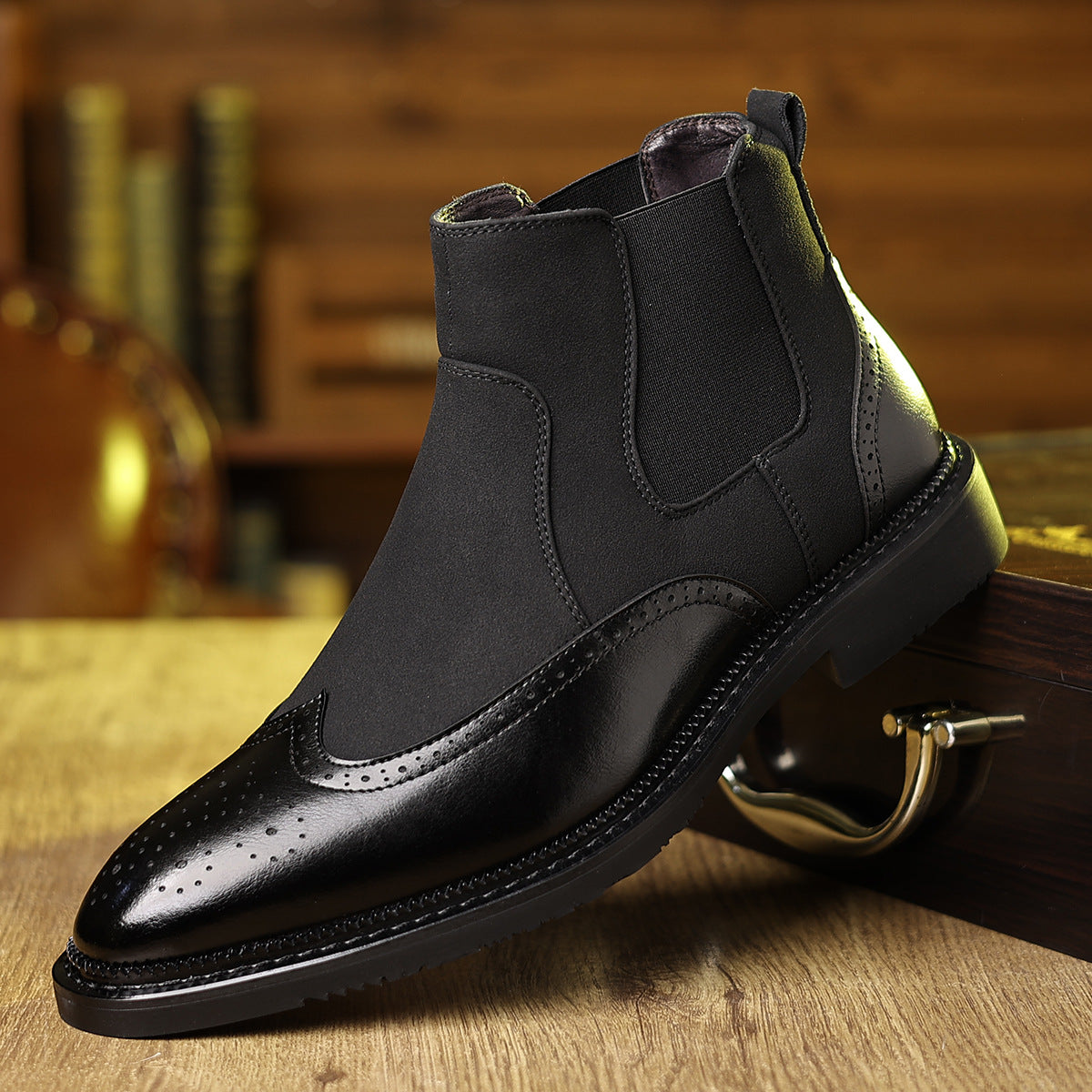Nightshade Brogue Chelsea Boots
