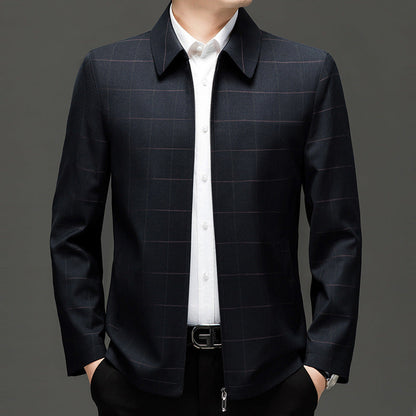 Architectural Check Collar Jacket