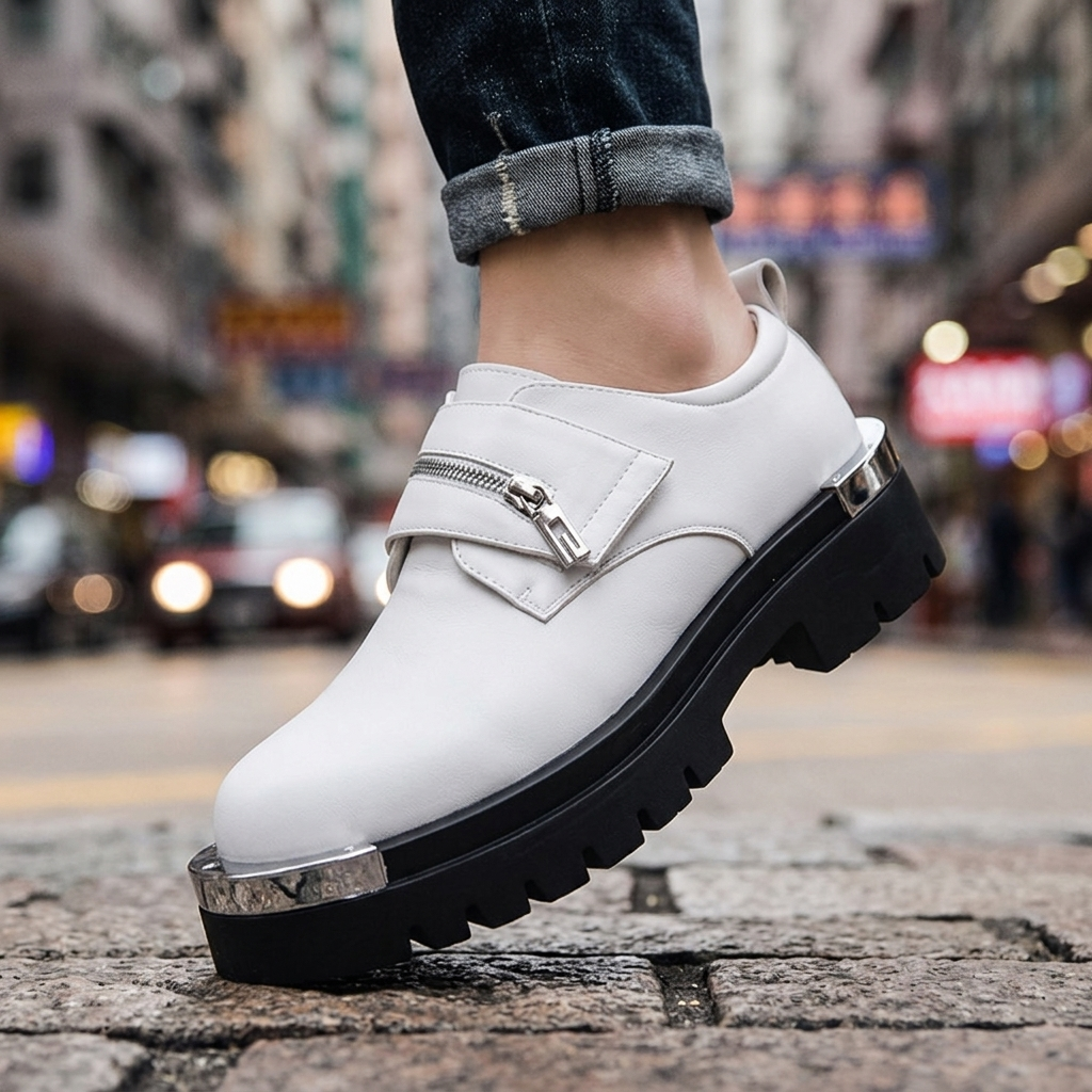 Foundry Zip-Strap Platform Loafer