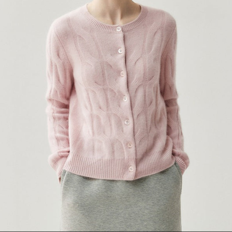 Marina Textured Cashmere Cardigan