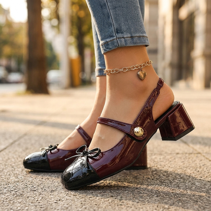 Adeline Bow Slingback Heels