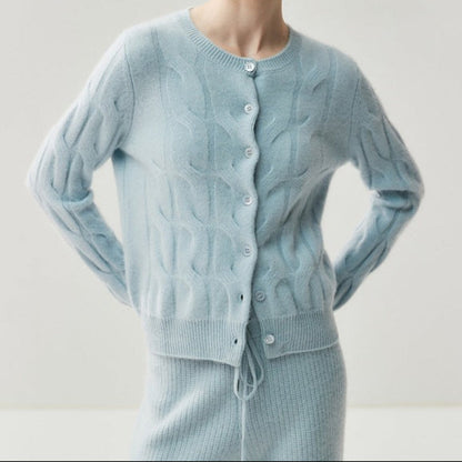Marina Textured Cashmere Cardigan