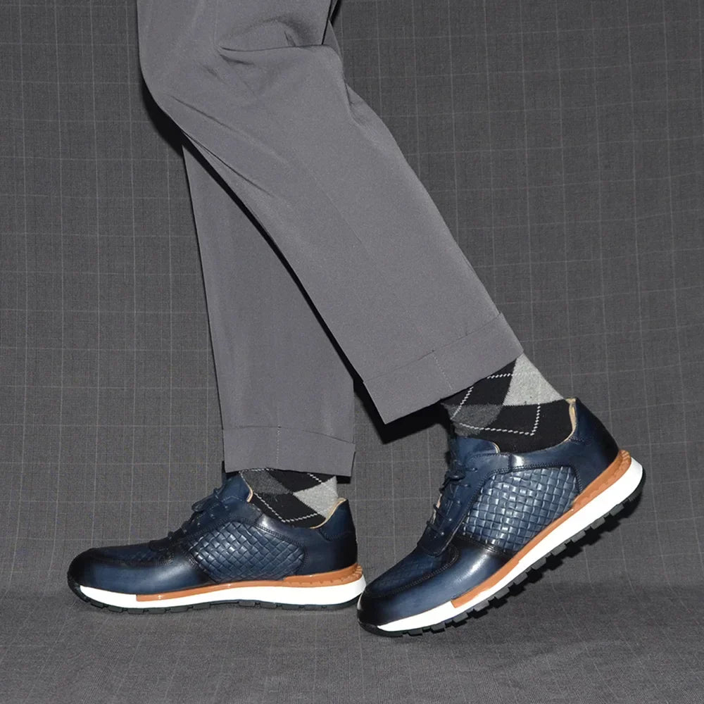 Intrecciato Genuine Leather Sneakers