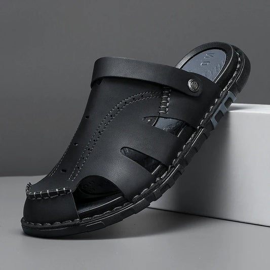 Garrison Leather Closed-Toe Mule