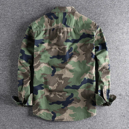 Woodland Camouflage Button-Front Jacket