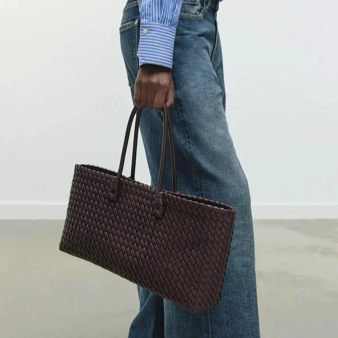 Arvella Woven Leather Handbag