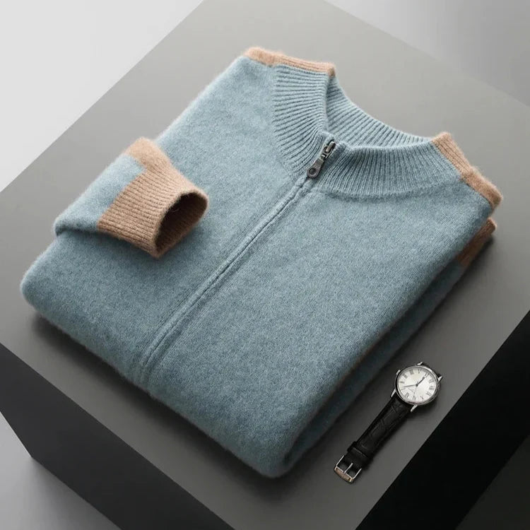 Wynter Striped-Sleeve Cashmere Jacket