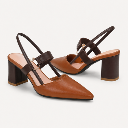 Adalyn Block-Heel Point-Toe Pumps