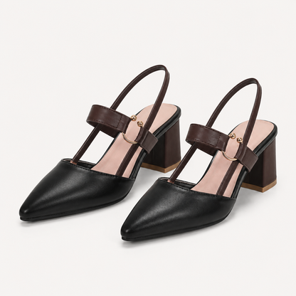 Adalyn Block-Heel Point-Toe Pumps