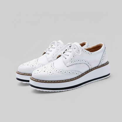 Platform Wingtip Oxford Shoes