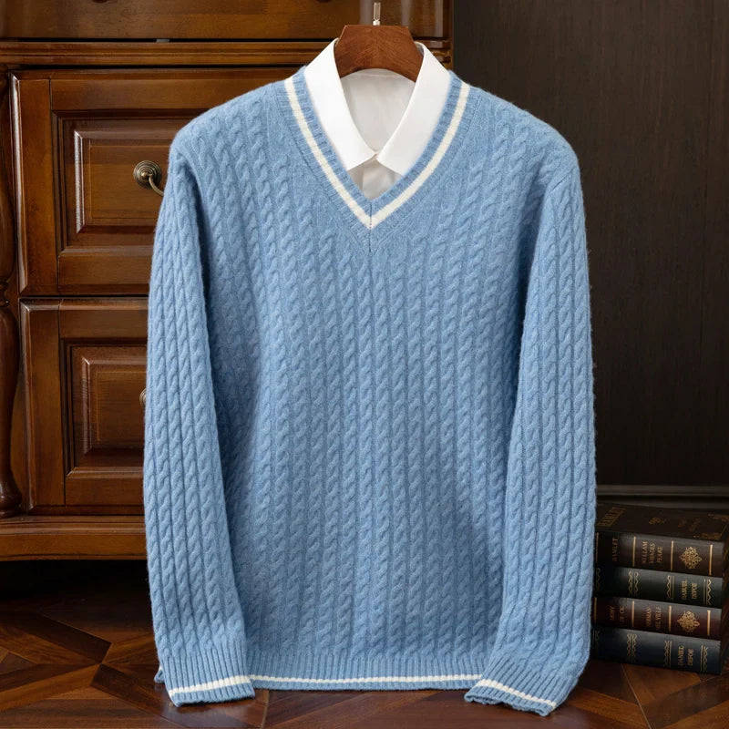 Heritage Varsity Cashmere Pullover
