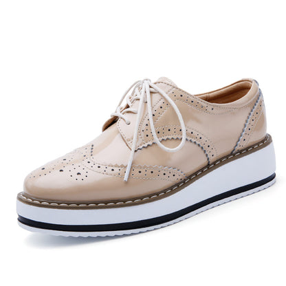 Platform Wingtip Oxford Shoes