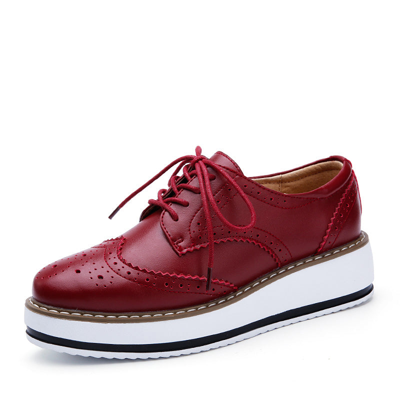 Platform Wingtip Oxford Shoes