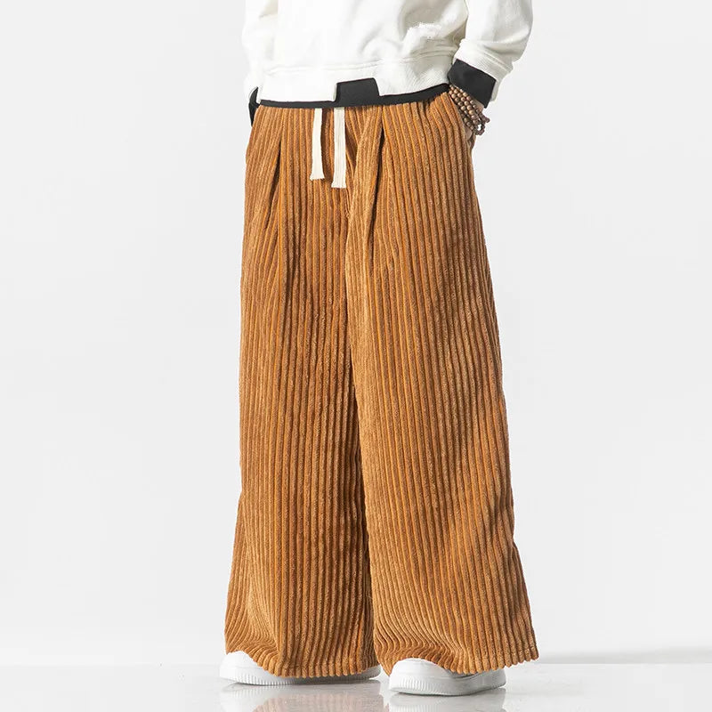 Wide-Leg Corduroy Pants