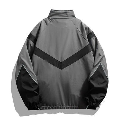 Geometric Colorblock Windbreaker