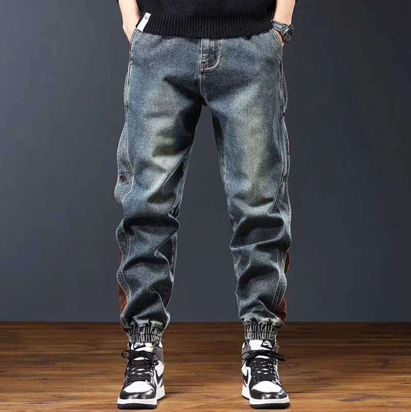 Kessler Contrast-Panel Denim Jogger