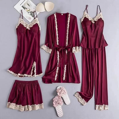 Noirlace 5 PC Satin Set