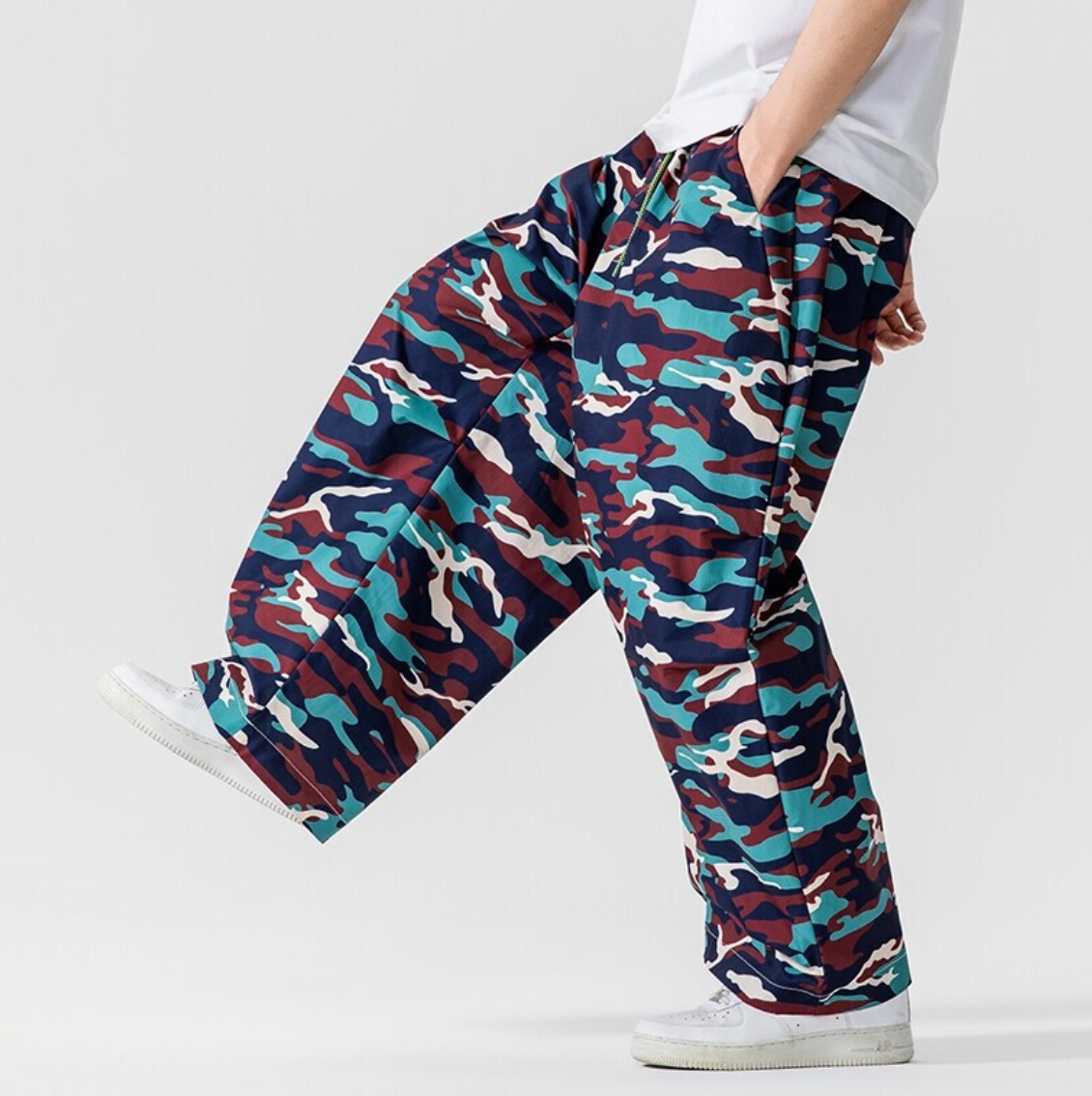 Oversized Camouflage Palazzo Trouser