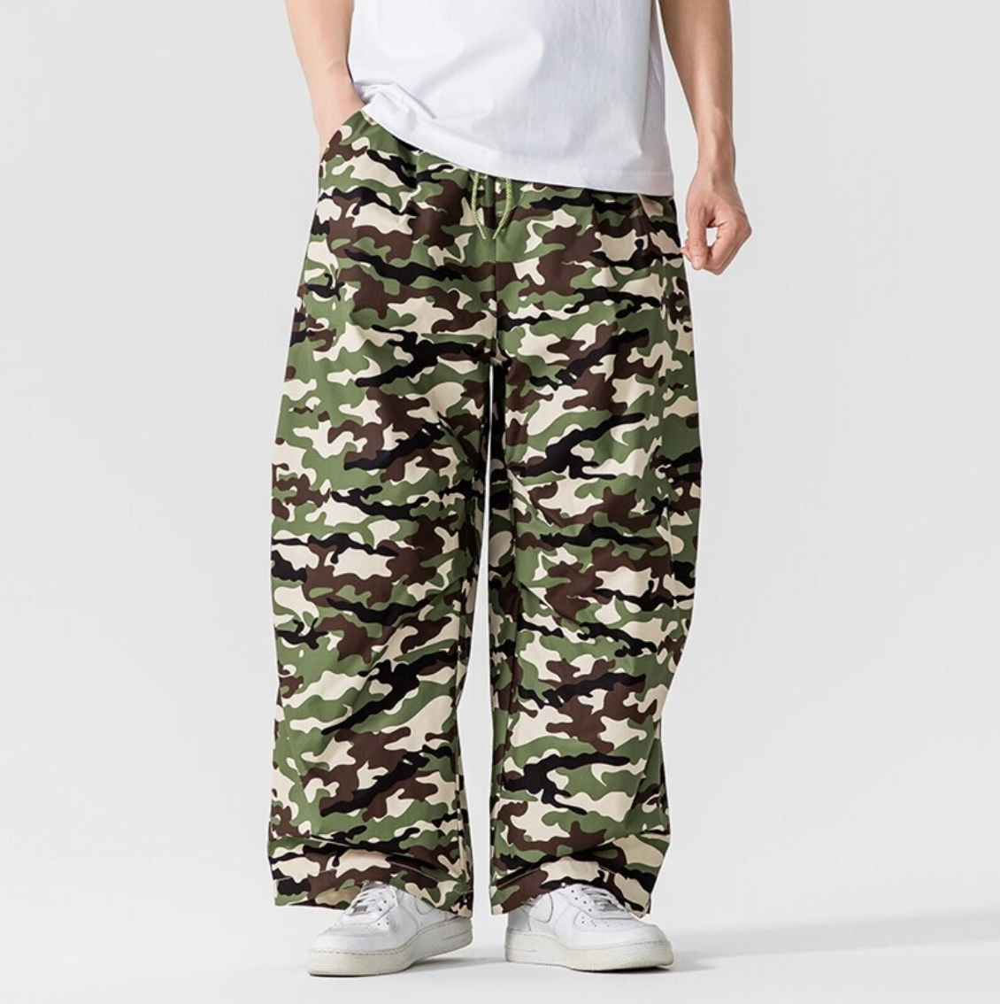 Oversized Camouflage Palazzo Trouser