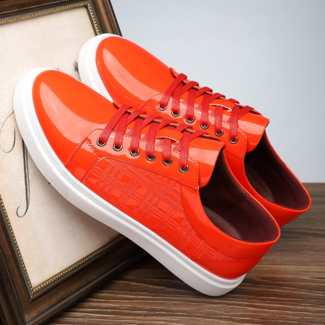 The Patent Leather Low-Top Sneaker