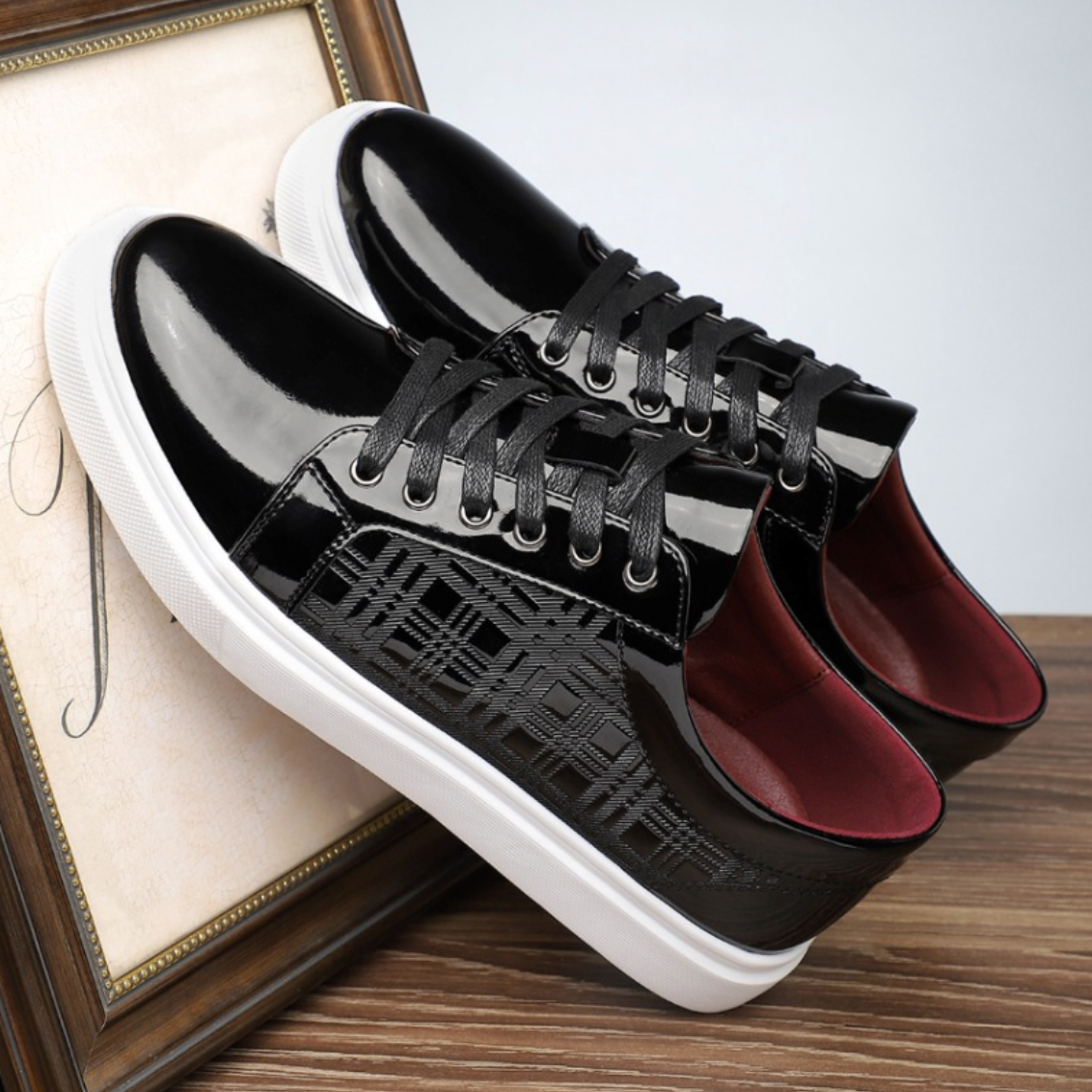 The Patent Leather Low-Top Sneaker